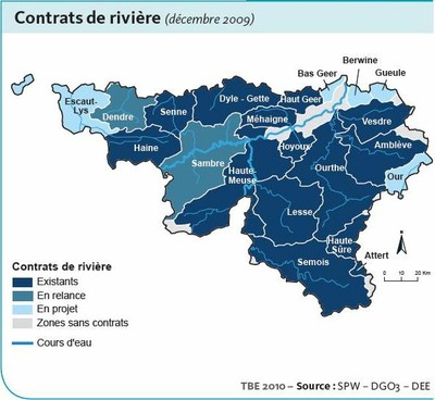River contracts in the Walloon Region
